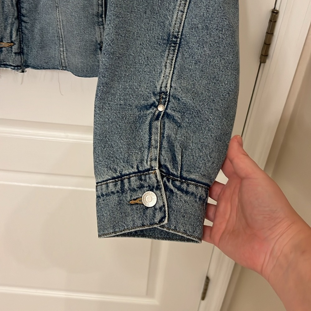H&M shearling denim jacket M - Picture 6 of 7